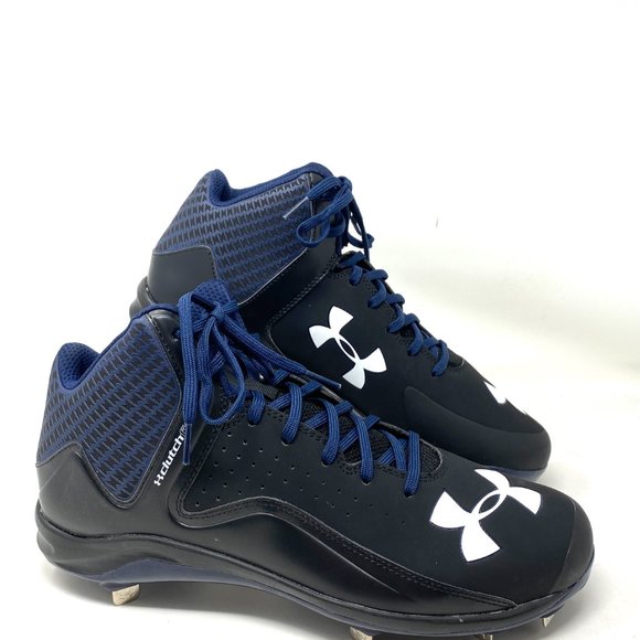 Under Armour UA Team Yard Mid ST Metal Cleat Black - Picture 4 of 8